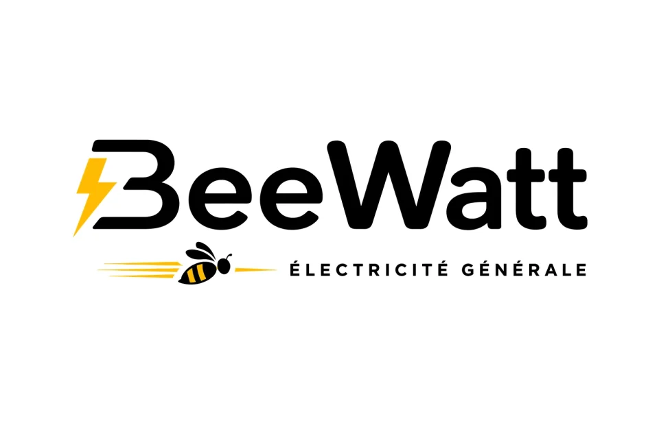 Logo BeeWatt Électricité générale vectorisé sur fond clair