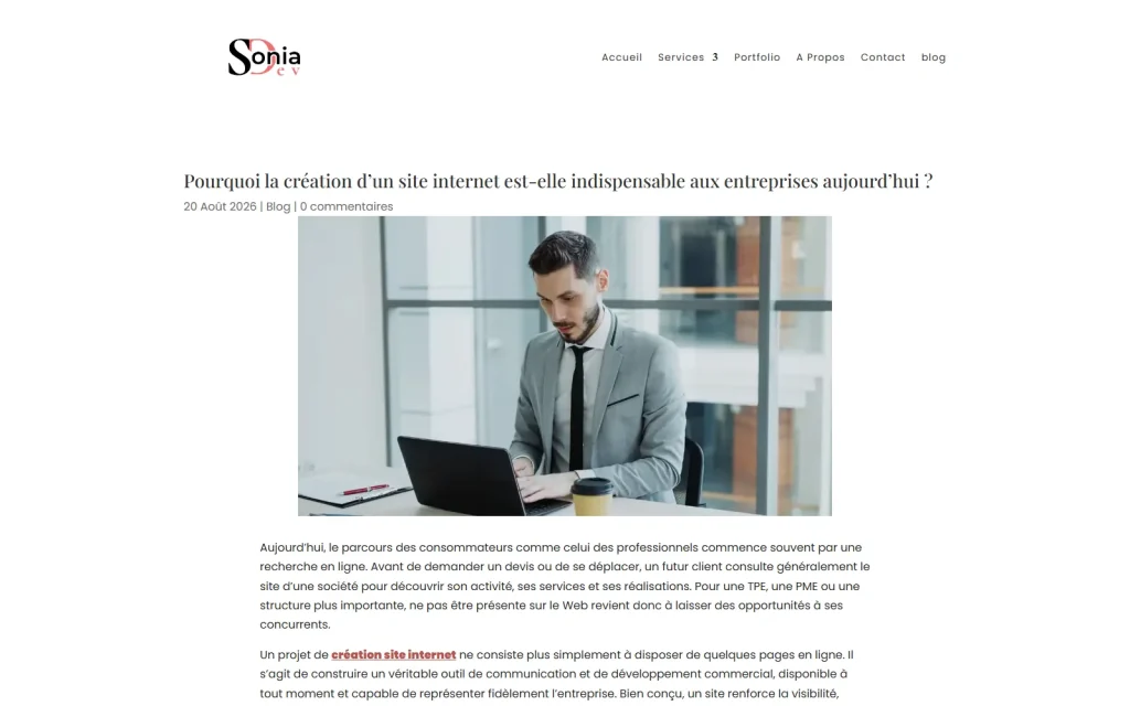 Article sur l'utilité d'un site internet pour une entreprise